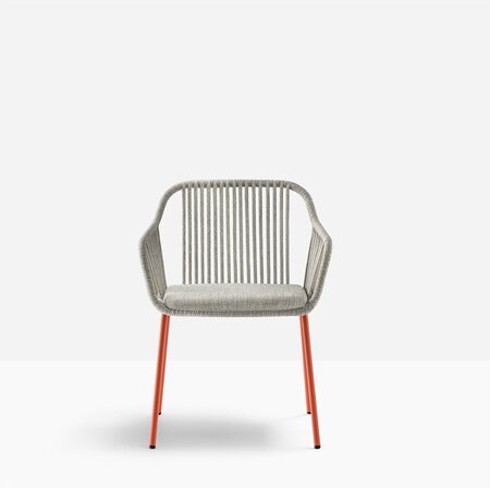 Pedrali Babila Twist 2795 - Outdoor Sessel - AR500E Orange - D22 White