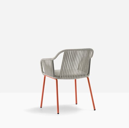 Pedrali Babila Twist 2795 - Outdoor Sessel - AR500E Orange - D22 White