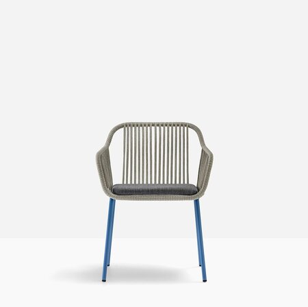 Pedrali Babila Twist 2795 - Outdoor Sessel - BL300E Blue - D25 Grey