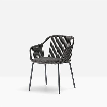 Pedrali Babila Twist 2795 - Outdoor Sessel - GAE Anthracite grey - D25 Grey