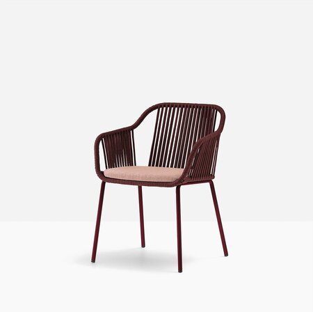 Pedrali Babila Twist 2795 - Outdoor Sessel - RO300E Dark Red - D23 Rose