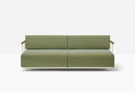 Pedrali Arki-Sofa Plus ASP0022 - Outdoor 2-Sitzer Loungesofa - BE100E Beige - D114 Yellow Green