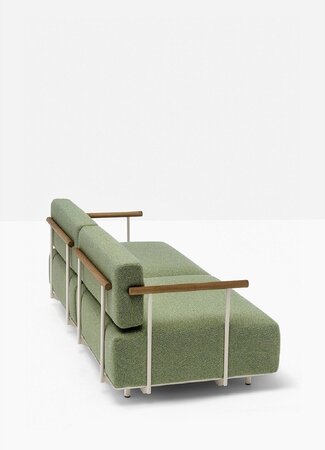 Pedrali Arki-Sofa Plus ASP0022 - Outdoor 2-Sitzer Loungesofa - BE100E Beige - D114 Yellow Green