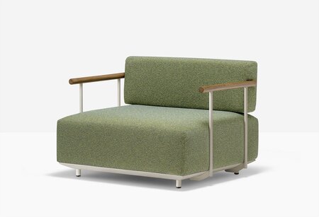Pedrali Arki-Sofa Plus ASP0012 - Outdoor Loungesessel - BE100E Beige - D114 Yellow Green