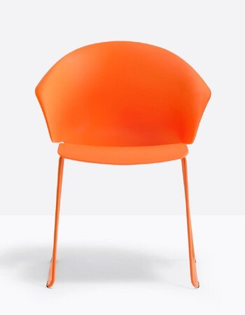 Pedrali Grace 411 Stuhl-AR200-Stahl Orange-AR-Polypropylen Orange