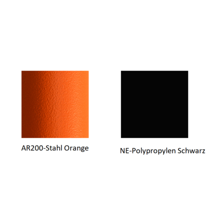 Pedrali Grace 411 Stuhl-AR200-Stahl Orange-NE-Polypropylen Schwarz