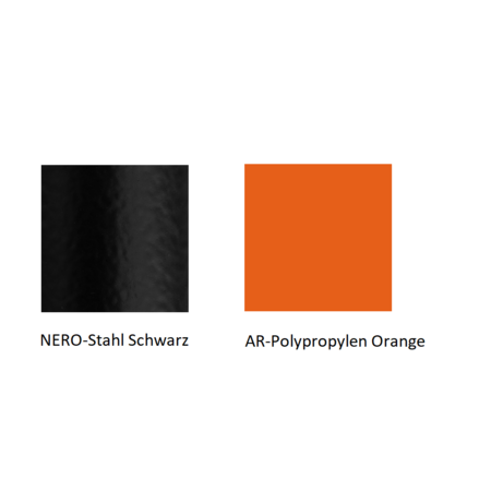 Pedrali Grace 411 Stuhl-NERO-Stahl Schwarz-AR-Polypropylen Orange