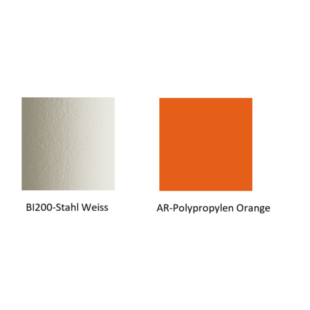 Pedrali Grace 411 Stuhl-BI200-Stahl Weiss-AR-Polypropylen Orange