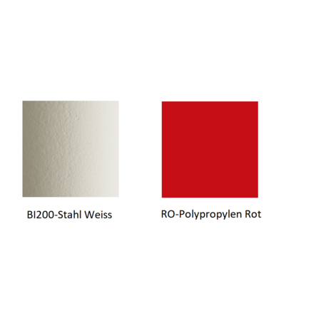 Pedrali Grace 411 Stuhl-BI200-Stahl Weiss-RO-Polypropylen Rot