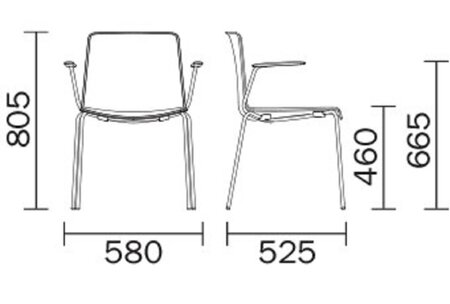 Pedrali Tweet 895 Armlehnenstuhl