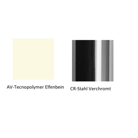 Pedrali Kuadra 1101 Stuhl-AV-Tecnopolymer Elfenbein-CR-Stahl Verchromt