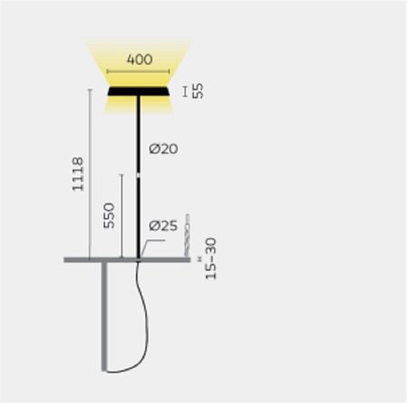 Belux Koi-S Tischaufbauleuchte Universal-D