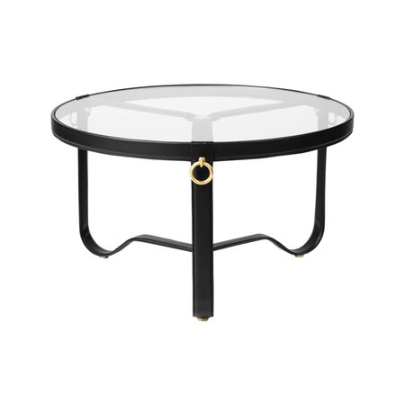 Gubi Adnet Coffee Table - Circular, Ø70 - Black Leather