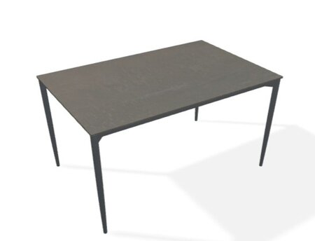 Joli Marguerite Tisch-Anthrazit-140 x 90 cm-Schwarzes Eisen