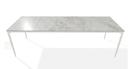 Joli Marguerite Ausziehtisch-Marguerite Ausziehtisch-Linoleum-200 x 260 cm-Bianco D'Oro