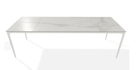Joli Marguerite Ausziehtisch-Marguerite Ausziehtisch-Linoleum-200 x 260 cm-Calacatta Naturale