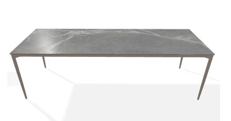 Joli Marguerite Ausziehtisch-Marguerite Ausziehtisch-Taupe-200 x 260 cm-Marmor Marone