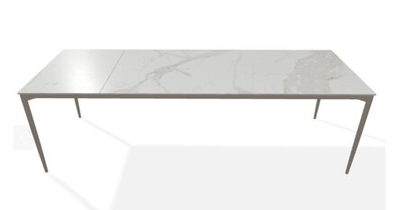Joli Marguerite Ausziehtisch-Marguerite Ausziehtisch-Taupe-200 x 260 cm-Calacatta