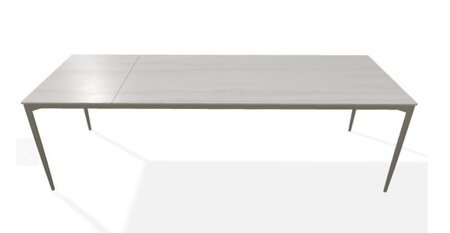Joli Marguerite Ausziehtisch-Marguerite Ausziehtisch-Bronze-200 x 260 cm-Travertino Grau