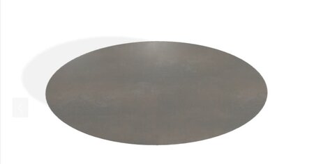 Joli Wire Tisch Oval-Anthrazit-210 x 128 cm-Schwarzes Eisen