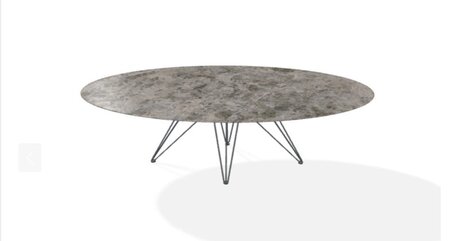 Joli Wire Tisch Oval-Anthrazit-210 x 128 cm-Emperador
