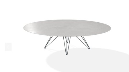 Joli Wire Tisch Oval-Anthrazit-210 x 128 cm-Charisma Grau