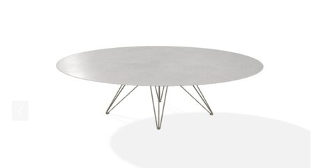 Joli Wire Tisch Oval-Bronze-210 x 128 cm-Charisma Grau