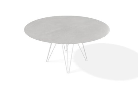 Joli Wire Tisch Rund-Weiss-Charisma Grau-Ø 150 cm