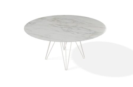 Joli Wire Tisch Rund-Linoleum-Bianco D'Oro-Ø 150 cm