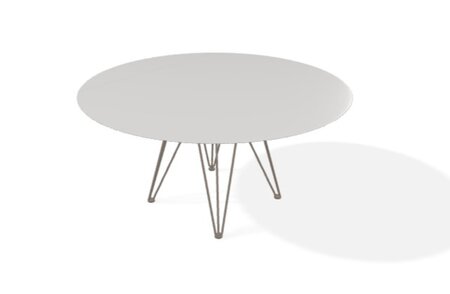 Joli Wire Tisch Rund-Taupe-Absolutes Weiß-Ø 150 cm