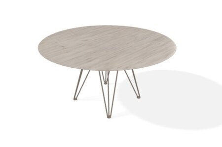 Joli Wire Tisch Rund-Taupe-Weiche Eiche-Ø 150 cm