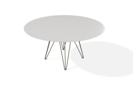Joli Wire Tisch Rund-Bronze-Absolutes Weiß-Ø 150 cm