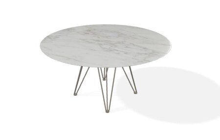 Joli Wire Tisch Rund-Bronze-Bianco D'Oro-Ø 150 cm