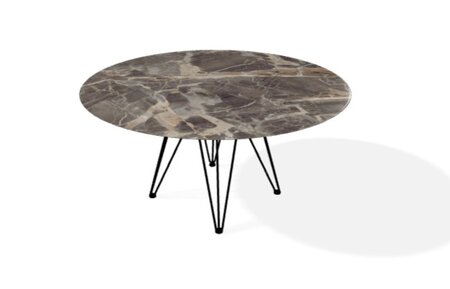 Joli Wire Tisch Rund-Schwarz-Caravaggio-Ø 150 cm