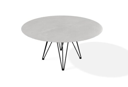Joli Wire Tisch Rund-Schwarz-Charisma Grau-Ø 150 cm
