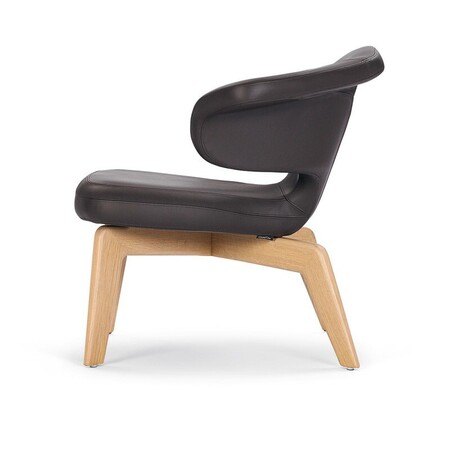 ClassiCon Munich Lounge Chair - Eiche - Classic Leder Schwarz 