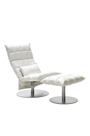Woodnotes K Chair Swivel Narrow-white-leather
