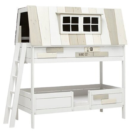 Lifetime Bunkbed My Hangout - Etagenbett: White-Delux Lattenrost