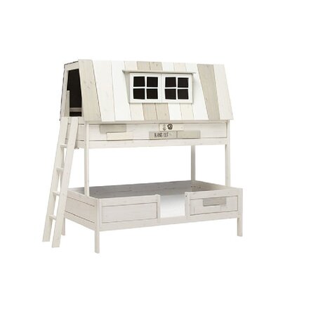 Lifetime Bunkbed My Hangout 120/140 - Etagenbett: Whitewash-Delux Lattenrost