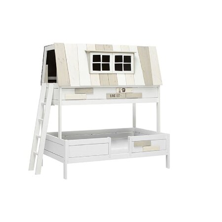 Lifetime Bunkbed My Hangout 120/140 - Etagenbett: White-Delux Lattenrost