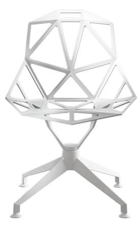 Magis Chair One 4Star Stuhl mit Viersternfuss- Weiss
