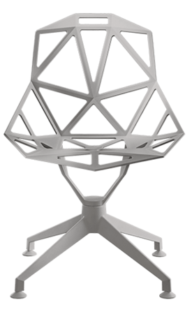 Magis Chair One 4Star Stuhl mit Viersternfuss- Grau