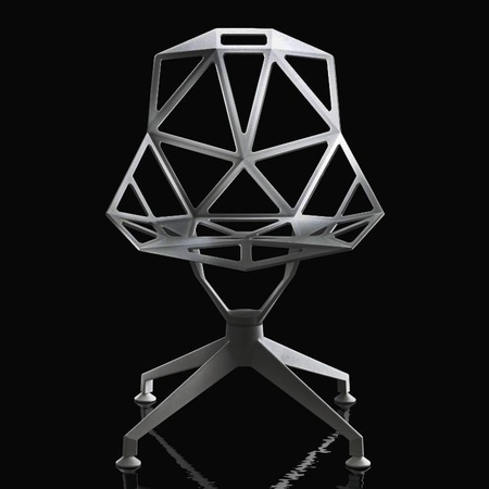 Magis Chair One 4Star Stuhl mit Viersternfuss- Grau