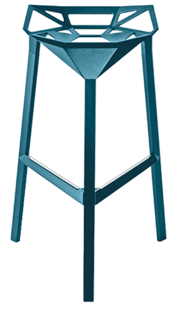 Magis Stool_One Bar-Hocker, 77 cm Sitzhöhe- Blau