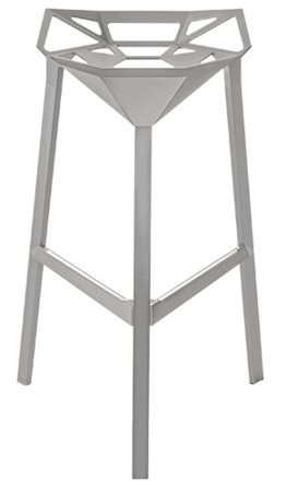 Magis Stool_One Bar-Hocker, 77 cm Sitzhöhe- Grau