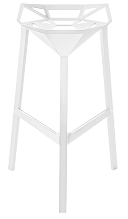 Magis Stool_One Bar-Hocker, 77 cm Sitzhöhe- Weiss