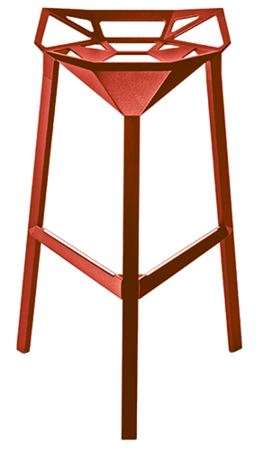 Magis Stool_One Bar-Hocker, 77 cm Sitzhöhe - Red