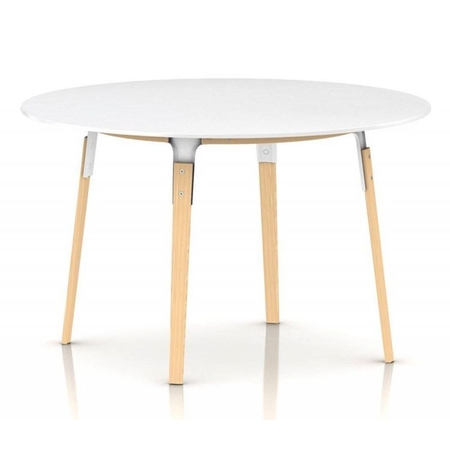 Magis - Steelwood Table Tisch rund - Weiß-Natur
