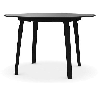 Magis - Steelwood Table Tisch rund - NERO/NERO