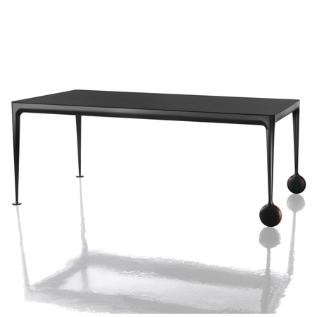 Magis - Big Will Tisch mit Rollen - Schwarz /   Breite: 200 cm; Höhe: 75 cm; Tiefe: 100 cm;